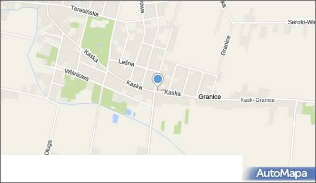 Granice gmina Teresin, Kaska, mapa Granice gmina Teresin