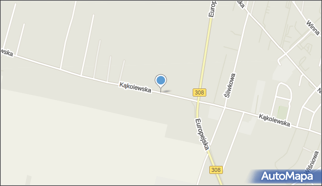 Grodzisk Wielkopolski, Kąkolewska, mapa Grodzisk Wielkopolski