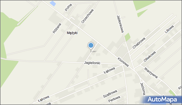 Grzędzice, Kasztanowa, mapa Grzędzice