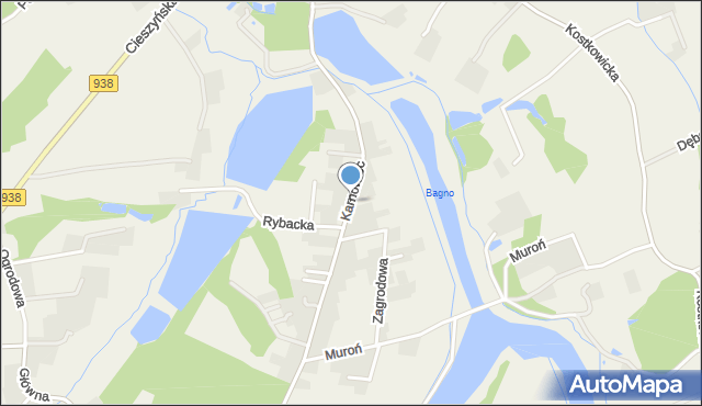 Hażlach, Karnowiec, mapa Hażlach