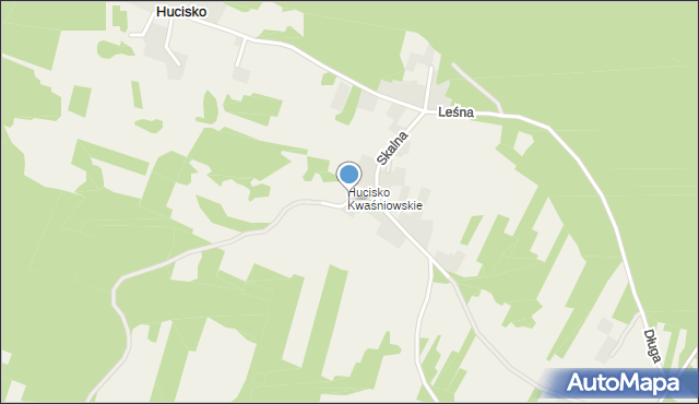 Hucisko gmina Klucze, Kasztanowa, mapa Hucisko gmina Klucze
