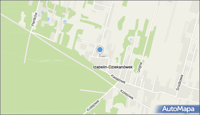 Izabelin-Dziekanówek, Kampinoska, mapa Izabelin-Dziekanówek