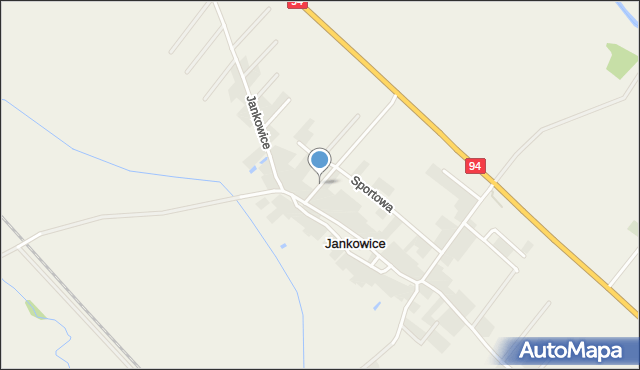 Jankowice gmina Oława, Kasztanowa, mapa Jankowice gmina Oława