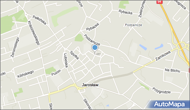 Jarosław, Kasztelańska, mapa Jarosławia