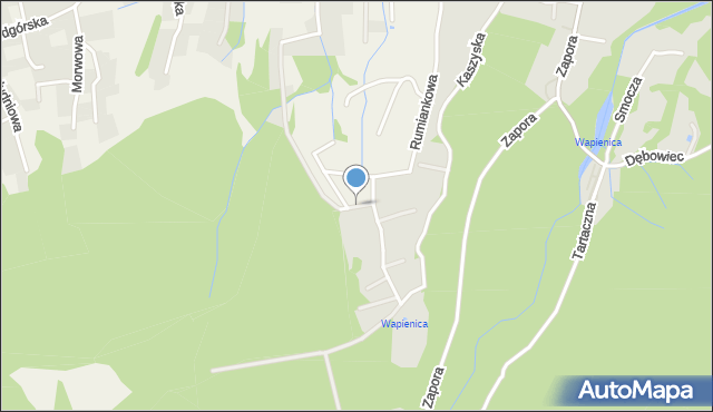 Jaworze powiat bielski, Kaszyska, mapa Jaworze powiat bielski