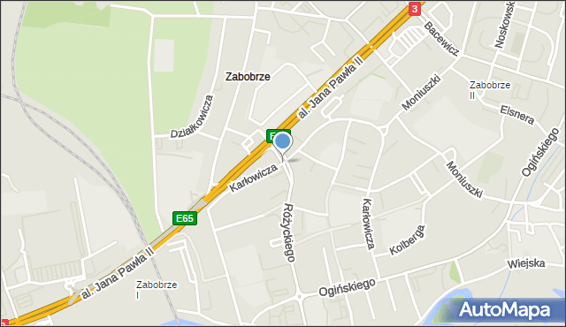 Jelenia Góra, Karłowicza Mieczysława, mapa Jelenia Góra