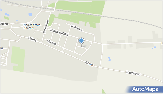 Kaczory powiat pilski, Kasztanowa, mapa Kaczory powiat pilski