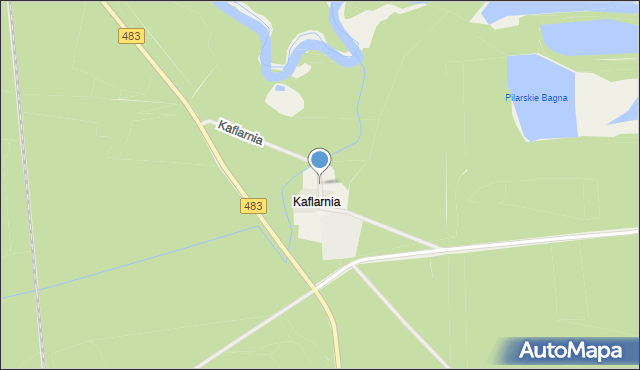 Kaflarnia gmina Nowa Brzeźnica, Kaflarnia, mapa Kaflarnia gmina Nowa Brzeźnica