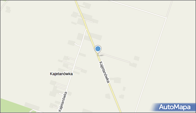 Kajetanówka gmina Strzyżewice, Kajetanówka, mapa Kajetanówka gmina Strzyżewice