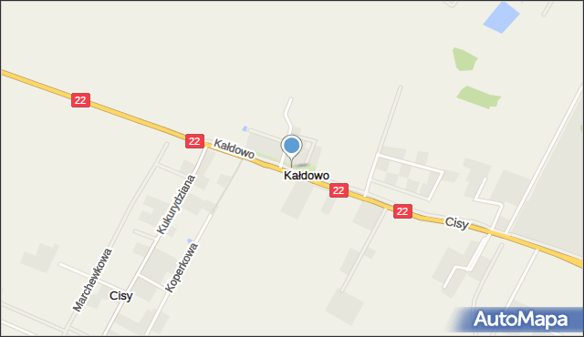 Kałdowo gmina Malbork, Kałdowo, mapa Kałdowo gmina Malbork