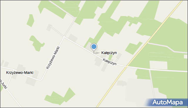 Kałęczyn gmina Czerwonka, Kałęczyn, mapa Kałęczyn gmina Czerwonka