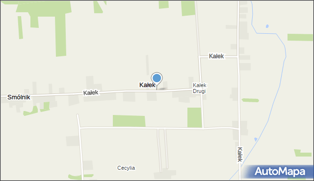 Kałek gmina Krzymów, Kałek, mapa Kałek gmina Krzymów