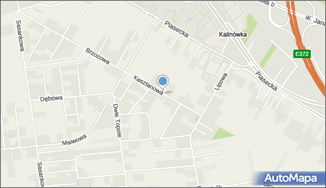 Kalinówka gmina Głusk, Kasztanowa, mapa Kalinówka gmina Głusk