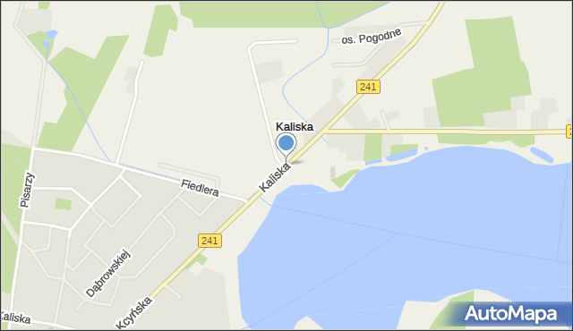 Kaliska gmina Wągrowiec, Kaliska, mapa Kaliska gmina Wągrowiec