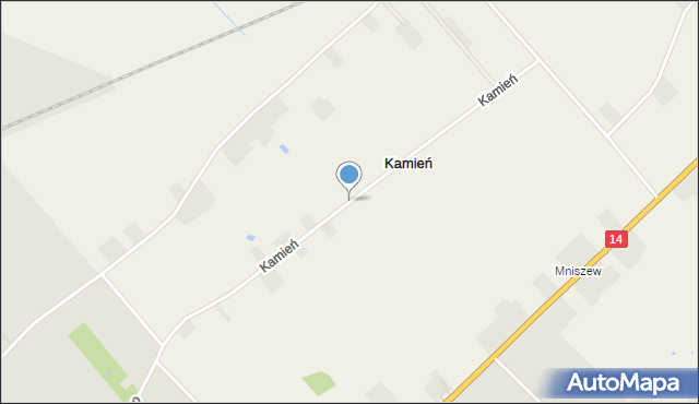 Kamień gmina Głowno, Kamień, mapa Kamień gmina Głowno