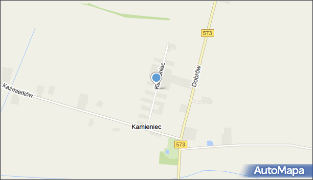 Kamieniec gmina Szczawin Kościelny, Kamieniec, mapa Kamieniec gmina Szczawin Kościelny