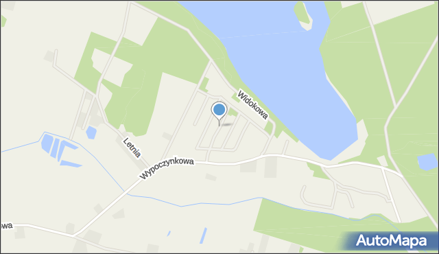 Kamionki Małe, Kajakowa, mapa Kamionki Małe