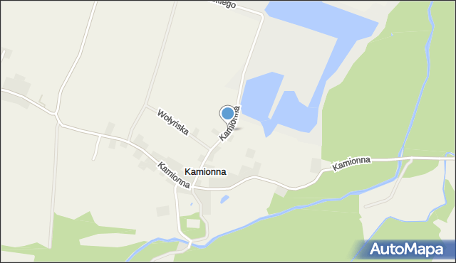 Kamionna gmina Kąty Wrocławskie, Kamionna, mapa Kamionna gmina Kąty Wrocławskie