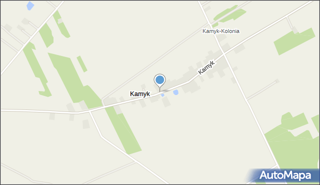 Kamyk gmina Konopnica, Kamyk, mapa Kamyk gmina Konopnica