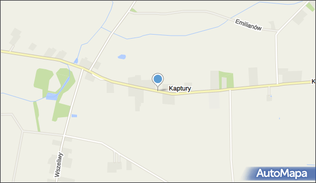 Kaptury gmina Iłów, Kaptury, mapa Kaptury gmina Iłów