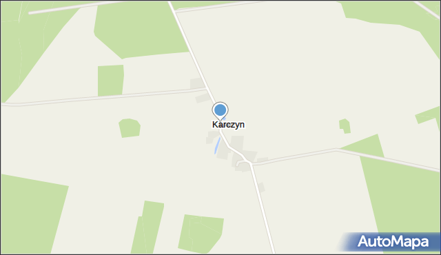 Karczyn gmina Sulechów, Karczyn, mapa Karczyn gmina Sulechów