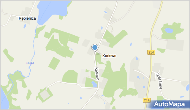 Karłowo gmina Sierakowice, Karłowo, mapa Karłowo gmina Sierakowice
