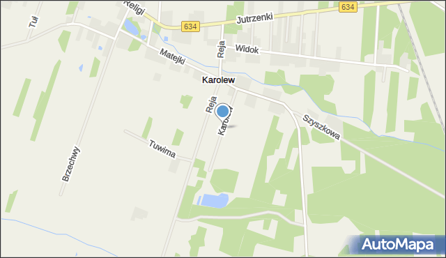 Karolew gmina Klembów, Karolew, mapa Karolew gmina Klembów