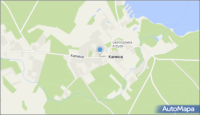 Karwica gmina Ruciane-Nida, Karwica, mapa Karwica gmina Ruciane-Nida