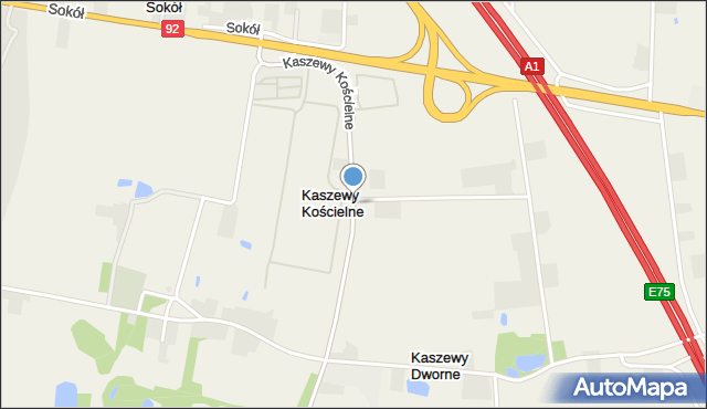 Kaszewy Kościelne, Kaszewy Kościelne, mapa Kaszewy Kościelne