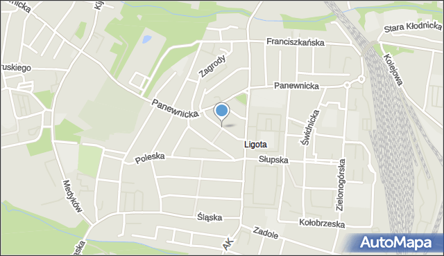 Katowice, Kaszubska, mapa Katowic