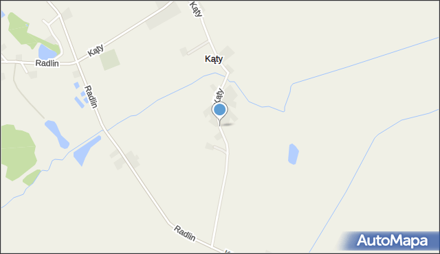 Kąty gmina Jarocin, Kąty, mapa Kąty gmina Jarocin