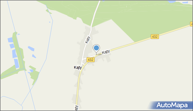 Kąty gmina Osieczna, Kąty, mapa Kąty gmina Osieczna