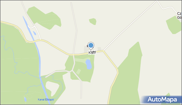 Kąty gmina Pasłęk, Kąty, mapa Kąty gmina Pasłęk