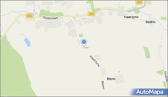 Kawczyno, Kawczyno, mapa Kawczyno