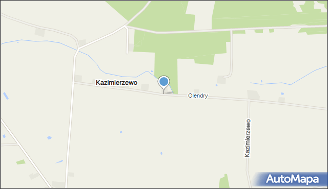 Kazimierzewo gmina Kcynia, Kazimierzewo, mapa Kazimierzewo gmina Kcynia