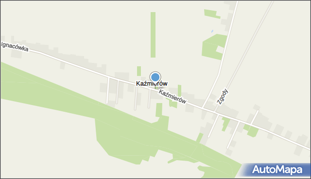 Kaźmierów gmina Sochaczew, Kaźmierów, mapa Kaźmierów gmina Sochaczew