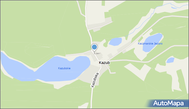 Kazub gmina Kaliska, Kazub, mapa Kazub gmina Kaliska