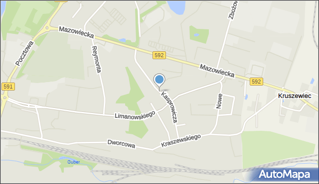 Kętrzyn, Kasprowicza Jana, mapa Kętrzyn