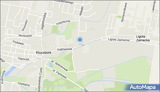 Kluczbork, Katowicka, mapa Kluczbork