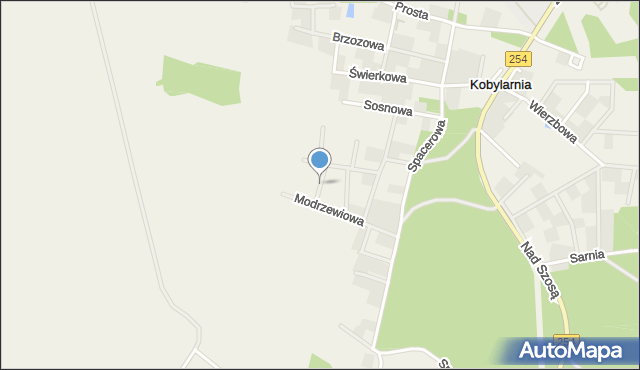 Kobylarnia gmina Nowa Wieś Wielka, Kalinowa, mapa Kobylarnia gmina Nowa Wieś Wielka