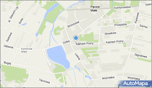 Komorów gmina Michałowice, Kamień Polny, mapa Komorów gmina Michałowice