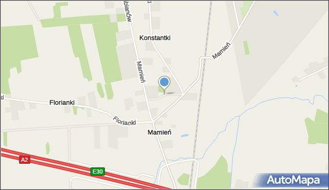 Konstantki, Karmelowa, mapa Konstantki