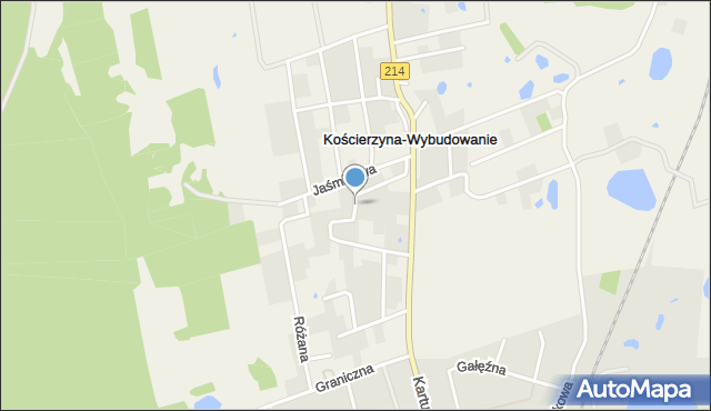 Kościerzyna-Wybudowanie, Kalinowa, mapa Kościerzyna-Wybudowanie