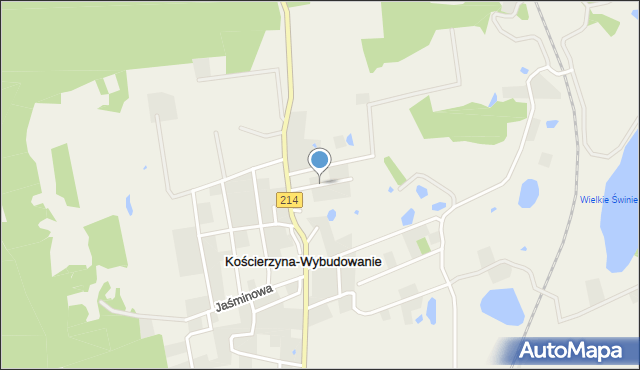 Kościerzyna-Wybudowanie, Kawaleryjska, mapa Kościerzyna-Wybudowanie