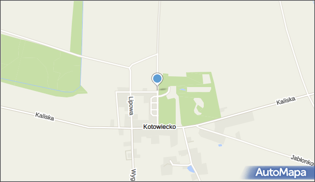 Kotowiecko, Kasztanowa, mapa Kotowiecko