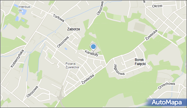 Kraków, Karabuły Wojciecha, ks., mapa Krakowa