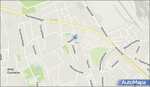 Kraków, Kadena-Bandrowskiego Juliusza, mapa Krakowa