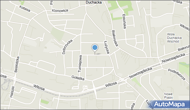 Kraków, Karpińskiego Franciszka, mapa Krakowa