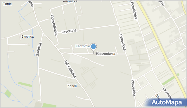 Kraków, Kaczorówka, mapa Krakowa