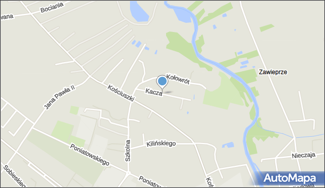 Krasnystaw, Kacza, mapa Krasnystaw
